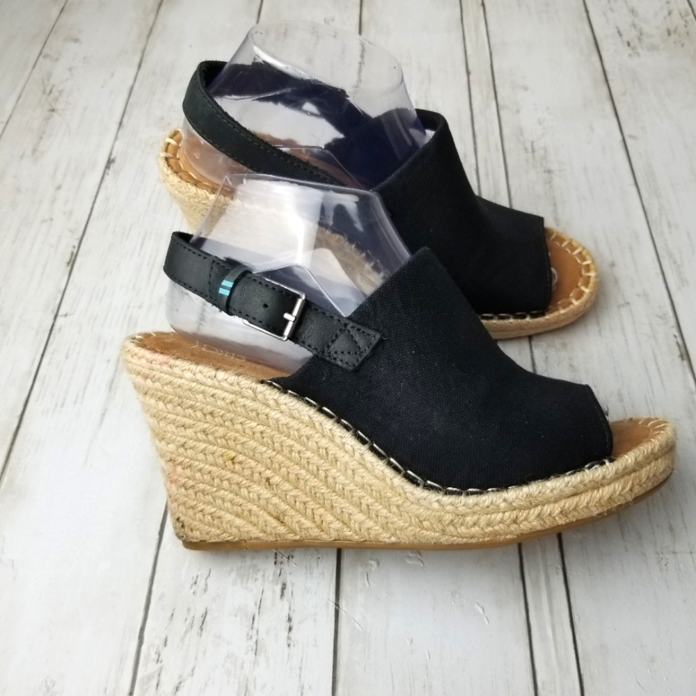 Toms Monica Espadrille Wedge Heel Sandals